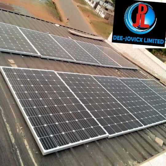 Solar Panels on the Roof Well Arranged Solar Panels on the Roof of a Building